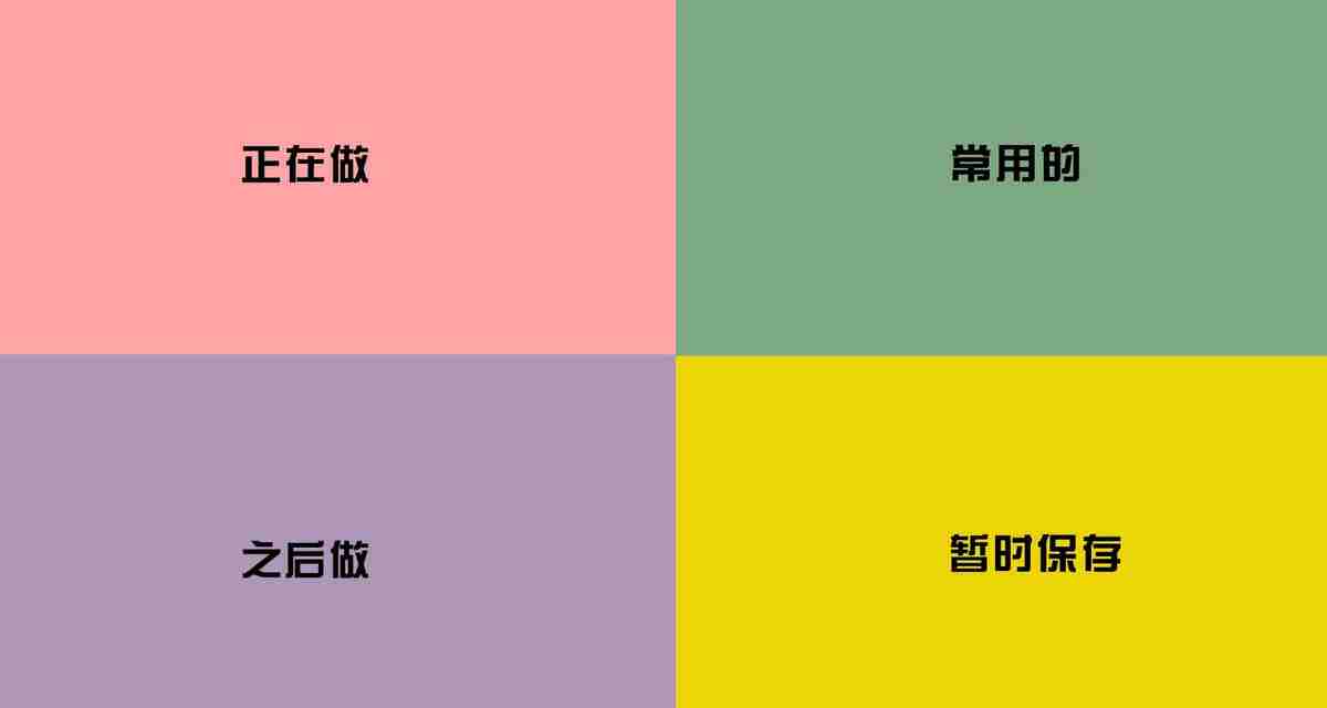 工作 正在做 之后做 常用的 暂时保存