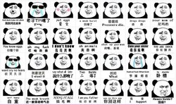 金馆长熊猫 金馆长熊猫搞笑表情 金馆长熊猫拿刀表情 熊猫高清图片