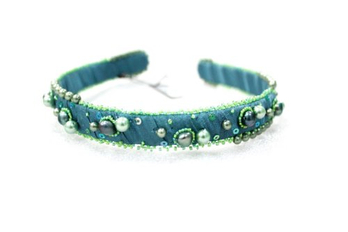 PEKI佩琪 繁星点点系列 发箍头箍绿色盘发发饰