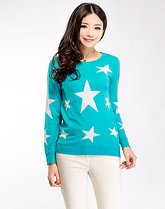 绿色<em>星型</em>提花<em>毛衣</em> - <em>毛衣</em>/女士上衣/女装 - 360购