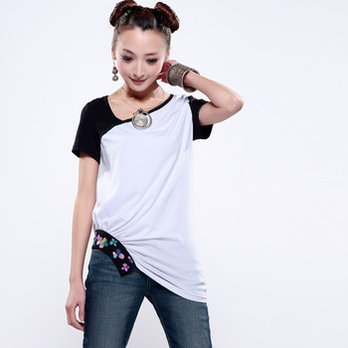 裂帛 经典款 斜V领斜襟绣花上衣<em>女</em>夏装<em>回到未</em>