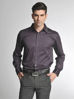 baniss \/ 紫色男士休闲长袖衬衫 - 衬衫\/男士上衣