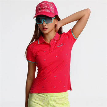 【新品】<em>鸿星尔克</em>erke运动服女装<em>女</em>翻领短袖T