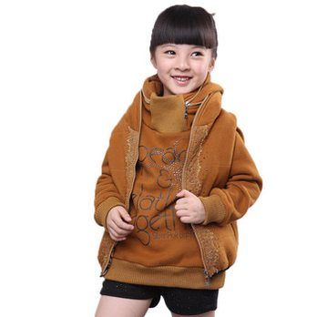 圣菲卡奇 童装韩版卫衣马甲+上衣套装中大童套