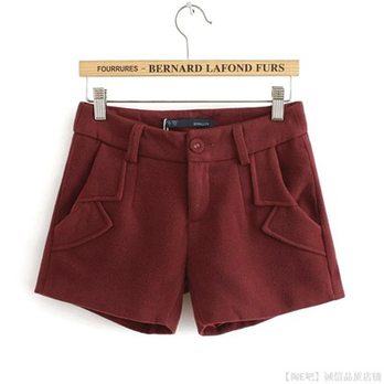 2013<em>秋冬</em>新款韩<em>毛呢短裤</em> <em>女式</em>高腰显瘦打底裤