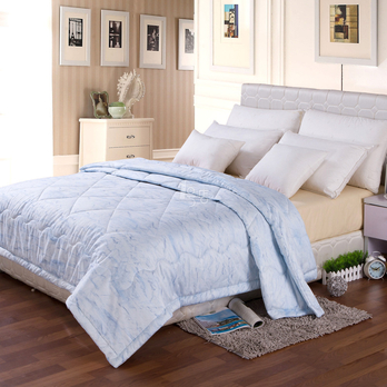 香榭里 床品家纺 全棉活性清凉空调被 雅蓝 单人