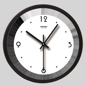 Ticktock褆克托克 12寸创意挂钟 黑白渐变 客厅