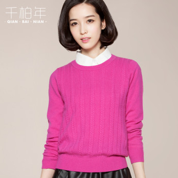 千柏年 2014新款羊绒衫 女 纯羊绒正品清仓特价