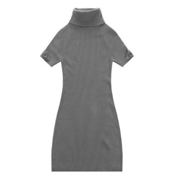 郎骑士 2013春装短袖女高领<em>毛衣连衣裙 修身</em>长