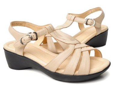 oledies 米莲诺 简约生活舒适百搭全皮凉鞋 女 