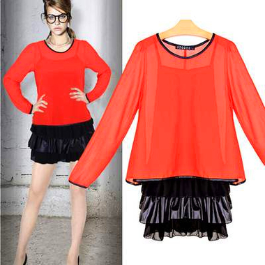 韩国 Nibbuns 2012新品<em>女款 春装</em> 两件套 红色