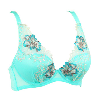 LC BRIGHT良<em>彩</em> 名媛时尚性感V深锁<em>文胸</em> 浅蓝