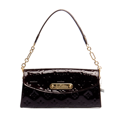 ouis Vuitton(路易威登)紫红色漆皮<em>女士小肩包</em> M