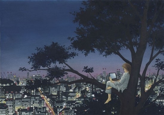 唯美夜景动漫图片
