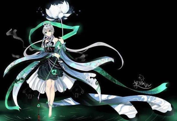 求洛天依的电脑桌面壁纸,要柔和唯美梦幻的._