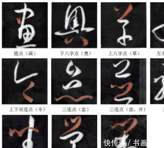 草书（今草）的基本笔画及其书写方法(转自网络)