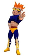 超人强,动漫明星,知名3d动画片《猪猪侠》中的反派角色,高大英俊.