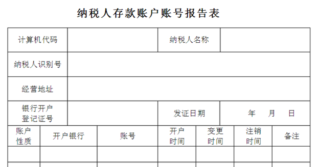 纳税人存款账户账号报告的发证日期是什么以及