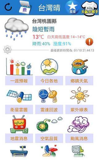 台湾晴 - 天气 气象 预报 信息 台风 地震 影音 小