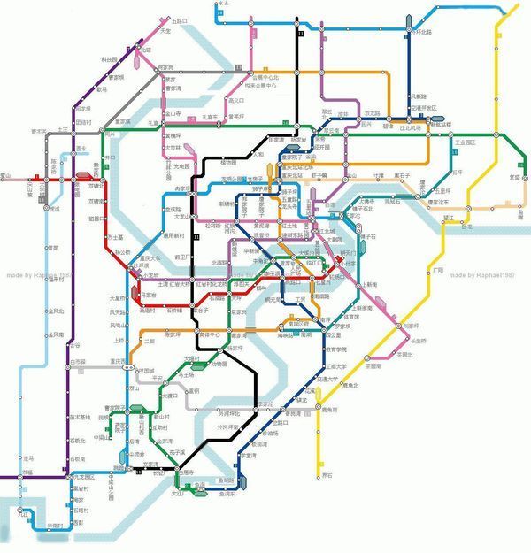 重庆轻轨5号线和7号线会经过那些站点 有图有
