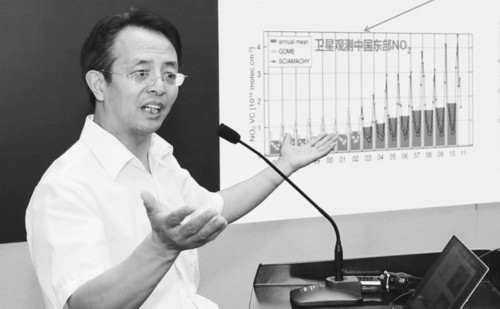 6月12日,中科院遥感地球所的陈良富研究员介绍2010-2015年中国no
