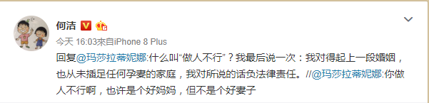 被骂做人不行，何洁一句话回怼，称对自己的话负法律责任