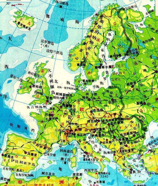 欧洲西部地图_360问答