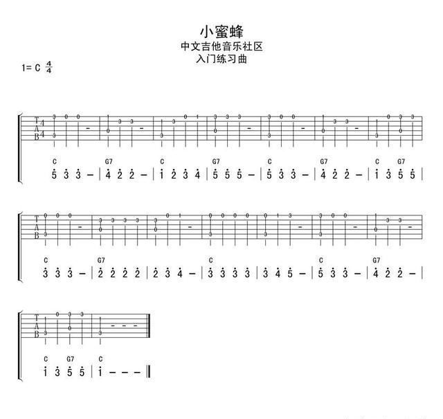 吉他入门曲谱图片_吉他简单入门曲谱(5)