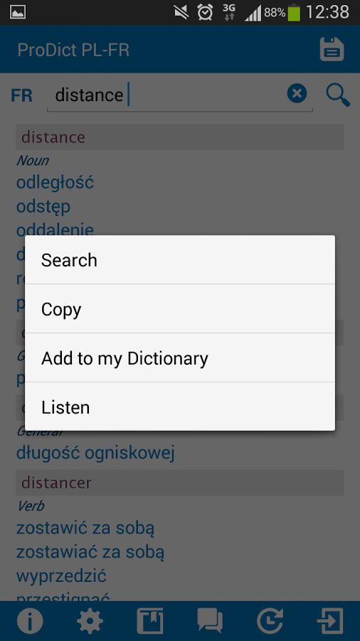 Polish - French dictionary截图3