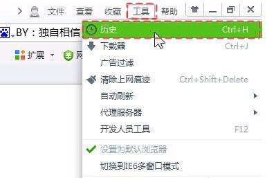 360浏览器一下子关了很多网页的历史记录在哪