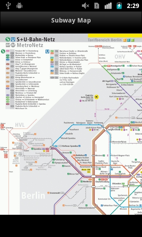 柏林地铁轨道交通图