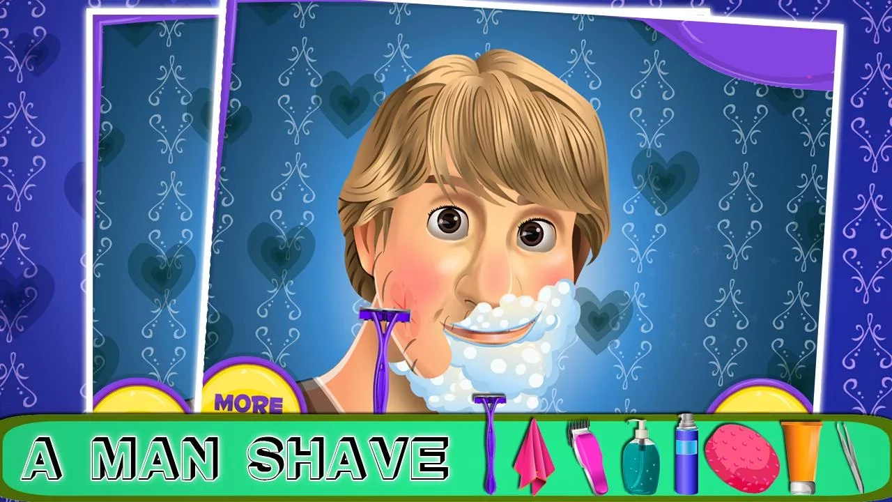 a man shave