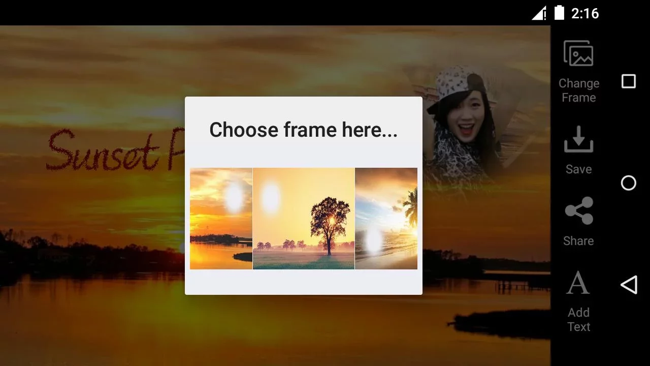 Sunset Photo Frame HD截图4