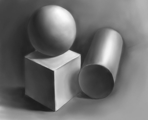 正方体和圆柱体的合并明暗素描怎么画啊_比利网