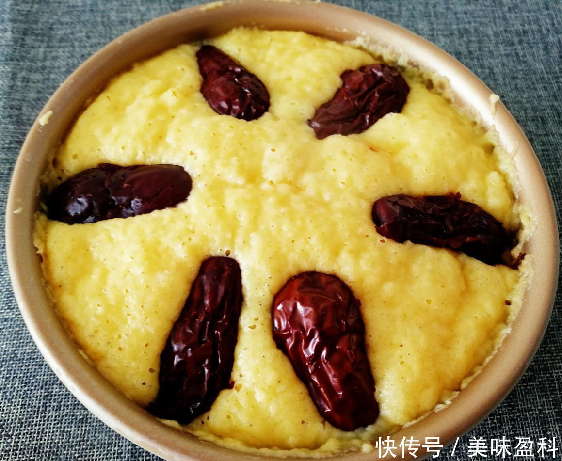 这种玉米面发糕香甜蓬松真软和, 连糖尿病人也