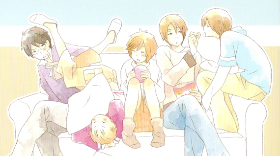 求动漫图一女四男。为了做小说封面。_360问