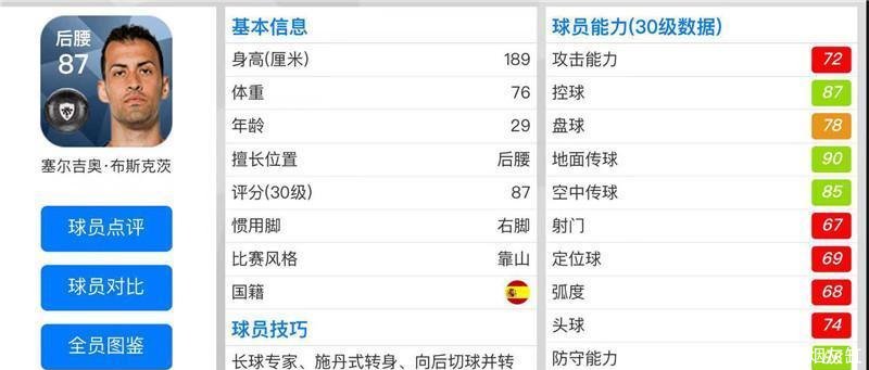 《实况足球》后腰布教授布斯克茨, 防守能力