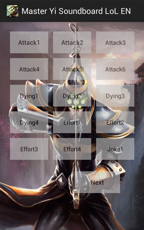 Master Yi Soundboard LoL EN截图4