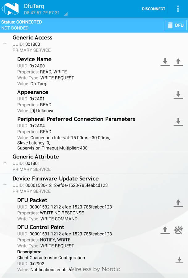 nRF Master Control Panel (BLE)截图4