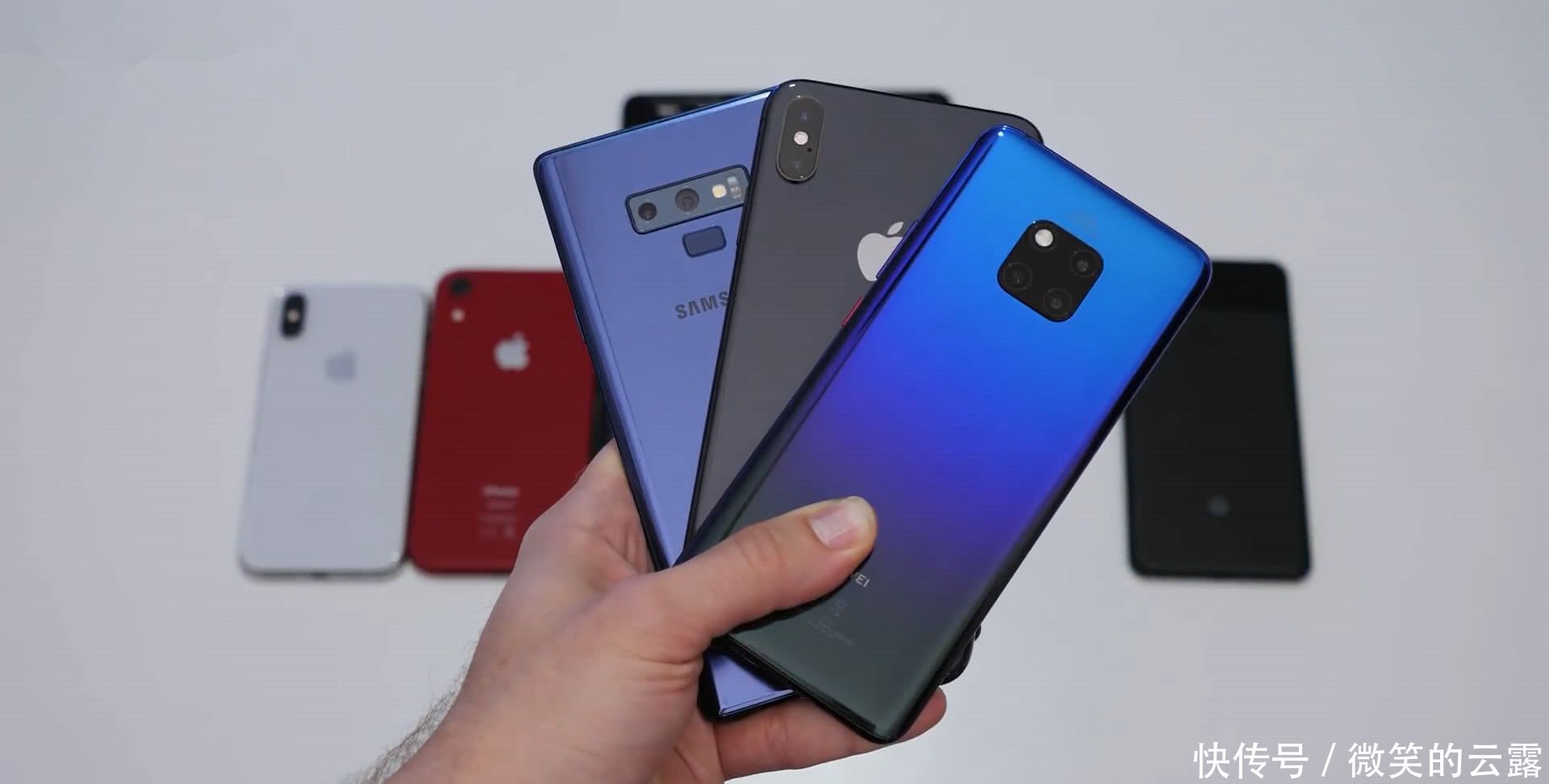 三星苹果华为3部手机拍照对比华为Mate20依然