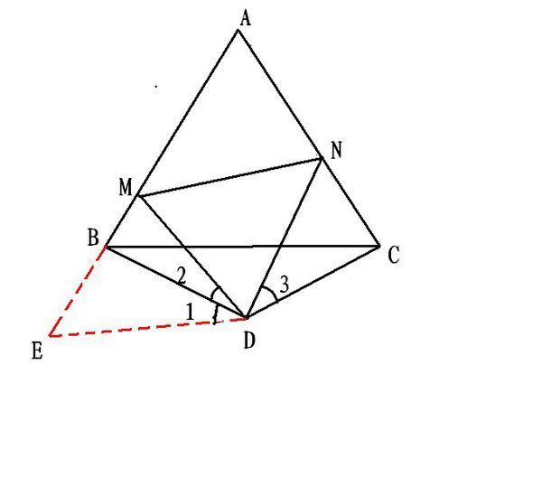 度的等腰三角形,以D为顶点做一个60度角