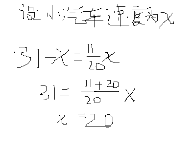 猎豹每秒约跑31米比小汽车的速度快20分之11