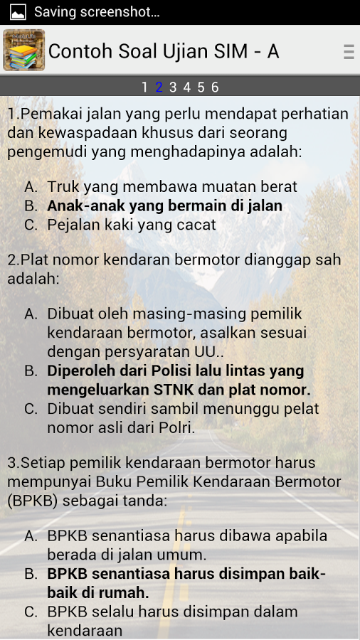 Contoh Soal Ujian SIM截图2