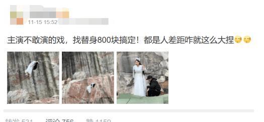 替身演员疑似薪酬低廉, 吊威亚高空动作危险, 连