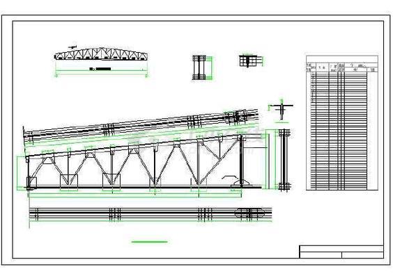 钢结构课程设计27m屋架施工图（屋架荷载计算实例，屋架节点详图解析，屋架支撑系统设计）