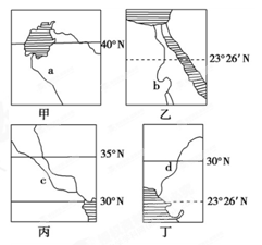 中的甲、乙、丙、丁所示地区都是灌溉农业区。
