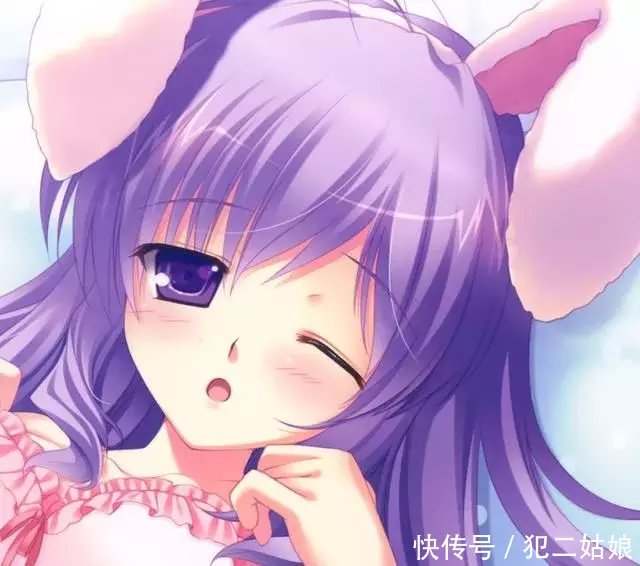 动漫美图丨紫色系列女生头像,呆萌可爱的二次元女生!
