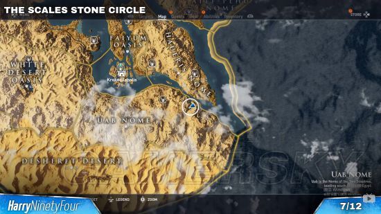 《刺客信条起源》全星座坐标地图一览