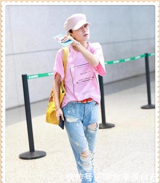 164马伊璃穿西装阔腿裤却配平底小白鞋?网友