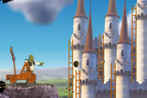 史瑞克弹石守城,史瑞克弹石守城小游戏,360小